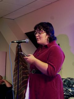 We had an amazing turnout at our November Poetry Night! We cannot thank everyone enough for showing up and sharing some of their beautiful works with us :) Despite the rain, we had historically some of the BEST poetry spoken tonight, and got to see so many new poets!

Not only did we have a huge crowd, we also had the first Poetry Night musical performances, and cannot wait to hear more! 

Stay updated for info on December, and also on the progress of the Fall 2025 journal!