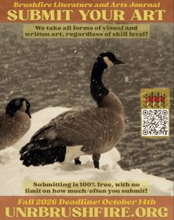 We are coming up close on the deadline for the Fall 2026 journal! 

Come submit your visual art, creative writing, prose or poetry! We have a rolling deadline, meaning if you submit after Oct. 14th, you will be considered for Spring (rather than being denied for a late submission!)

We are in DESPERATE need for visual arts! We take anything that can be put into a still photo format. Doesn't matter if it is 2D or 3D. We take submissions from all over, but prioritize UNR students, alumni, and Nevada locals. Anyone can submit, with no age/regional limits. 

We also accept all skill levels! Our "rating" system goes by a few rules:

Can we make a cohesive pair with the art and writing? For example, if we see a poem and a piece of art that both talk about water in some way (whether literal or conceptual), they're more inclined to get accepted. HOWEVER, please submit anything you have, even if you think it wont be accepted! 

We only accept about 2-3 pieces of art/writing from an individual (per journal)! Writing pieces must be below 2000 words.

We don't accept any content that is hateful or bigoted. 

Resubmit!!! We don't ever deny art on the basis of it being poorly made. We do have a limited amount of pieces we can include, and do try to look for cohesion :) It is completely free to submit, with no limit on how much/often you do so. The journals are also 100% free to take!

#artjournal #submityourart #univeristyofnevadaart #unrartsubmission #nevadaartsubmission